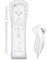 SONVIEE Telecomando Wii e Joystick Nunchuck Telecomando di Ricambio per Wii con Copertura in Silicone e Cinturino da Polso Compatibile con Wii/Wii U, senza Motion Plus (Bianco)