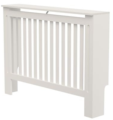 BELOFAY Radiator Cover White | Stylish & Compact Radiator Shelf with Top Surface | Durable, Space-Saving & Heat-Efficient | Ideal for Modern Homes | Easy Assembly (Medium, Classic)