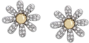 Betsey Johnson Gänseblümchen-Ohrringe für Damen | Ohrstecker, Verspielter & Leichter Schmuck, Vergoldet, Versilbert & Glas