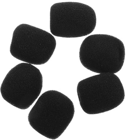 Mikinona 6Stücke Mini Mikrofon Windschutz für Lavalier und Headset Mikrofone Windschutz für Interviews Konferenzen und Aufnahmen Kompakt und Langlebig Schützt