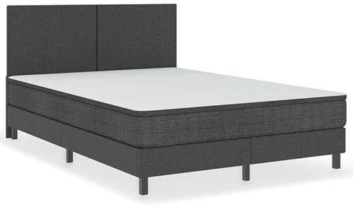 Eleganz Boxspringbett Grau Stoff 180x200 cm | Modernes Bettgestell mit Boxspring für erholsamen Schlaf | Luxus Schlafsystem für Schlafzimmer | Stabile Konstruktion und Bequeme Liegefläche