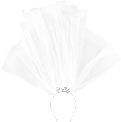 Veemoon Braut Haarreif Schleier Headpiece für Hochzeit Präzise Gefertigt Sicherer Sitz Feines Handwerk Stabiles Material für Braut und Junggesellinnenabschied Accessoires
