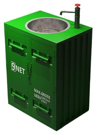 Autoportant Combinaison de lavabo style industriel avec armoires en fer, vanité au sol robinet et ensemble vidange, sur pied salle à manger bar bain vintage moderne(Green)