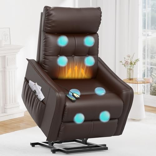 sisolos Relaxsessel Fernsehsessel Massagesessel mit Aufstehhilfe Elektrisch Sessel Wohnzimmer mit Massagefunktion und Wärmefunktion, 2 Seitentaschen, Relaxsessel mit Liegefunktion, TV Sessel