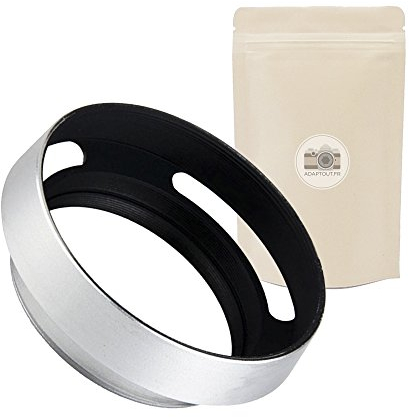 1x 40,5 mm belüftete Silberne Metall-Gegenlichtblende für 40,5 mm Gegenlichtblende