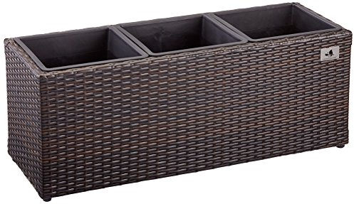 Gartenfreude Halbhohe Variante - Vaso per piante, colore: Marrone bicolore