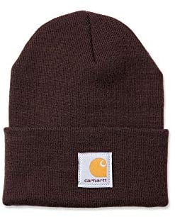 Carhartt Wintermütze für Sie und Ihn, OFA, 100% Polyacryl,elastisch, Braun, Einheitsgröße