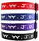 SHAMZBEST WWJD-Armbänder – What Would Jesus Do gewebte Armbänder pro Packung – religiöses christliches WWJD-Armband für Spendenaktionen, Rot, Blau, Schwarz und Lila, perfekt für Herren, 12 Stück,