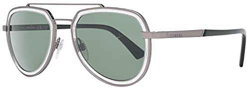 Diesel Unisex-Erwachsene DL0266 09N 53 Sonnenbrille, Grau (Antracite Op/Verde)