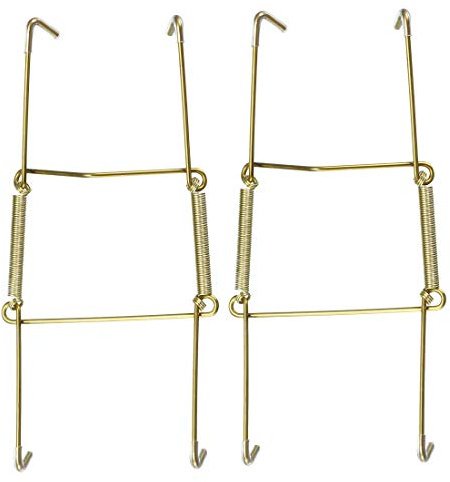 uxcell Plate Hanger, 6-inch U Type Zinc Plated Invisible Wall Decorative Hooks with Tip Protectors, 2 Pcs