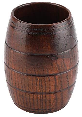 Vaso de cerveza de madera natural retro gran capacidad té leche zumo clásico beber tazas