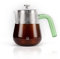Carl Henkel - ARCA X-Tract Brew Kaffee Dauerfilter 0,8 l mit Griff aus Glas (Grün) - Kaffeebereiter für 4-5 Tassen - Kaffee-Brühkanne aus Glas mit Edelstahlfilter. Kein Filterpapier notwendig