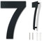 Numero civico esterno moderno acciaio inossidabile,altezza 125 mm, placcato nero (Numero 7 Sette)