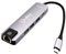 Donkey pc USB-C-auf-Ethernet-Adapter 5-in-1-Adapter, Typ C aus Aluminium, Multiport-Adapter, mit 4K HDIM-Ausgang, Typ-C Ladeanschluss, RJ45 USB 3.0 Ethernet und 2 USB 3.0-Ports.