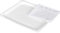 Tradineur - Pack de 6 bandejas y blondas rectangulares - Fabricación de cartón que incluyen blondas caladas 100% reciclables - Apto para uso alimentario - 25 x 34 cm - Color Blanco