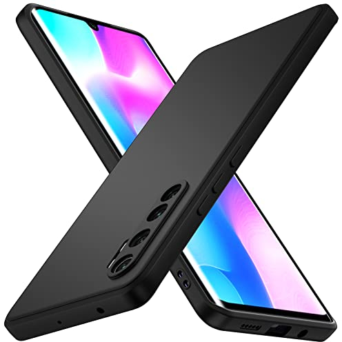 iVoler Cover in Silicone per Xiaomi Mi Note 10 Lite con Protezione della Fotocamera, Ultra Sottile Custodia in TPU Morbida Anti-Graffio Antiurto Protettiva Case, Nero