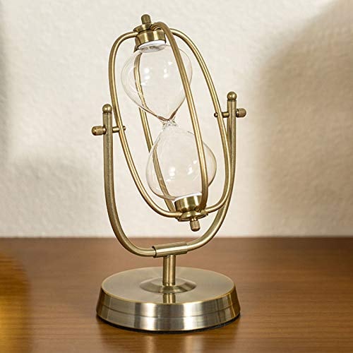 HDDH Rétro Bouteille Vide de sablier Minuterie Minuterie de sablier Auto-installée pouvant être remplie de Sable Sablier créatif Décor Maison Cuisine - Bronze Sablier en métal