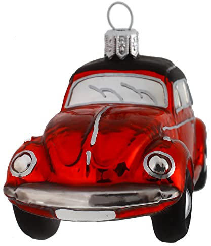 Hamburger WEIHNACHTSKONTOR® - Christbaumschmuck - VW Käfer Cabrio rot schwarz
