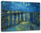 Pixxprint Vincent Van Gogh - Sternennacht über die Rhône, Weiß, Größe: 100x70cm, Leinwandbild, fertig gespannt, Wandbild, Dekoration, Kunstdruck, kein Poster