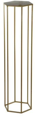 Blumenständer Plant Stand Base Aus Metall Hexagon Modernes Loft Industriell Geschenk (Gold)