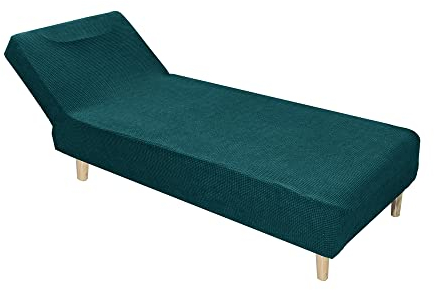 Surwin Chaiselongue Schonbezüge Wasserdicht, Ohne Armlehne Liegesessel Stuhlbezug Stretch Modern Relaxliege Schonbezug für Wohnzimmer, Schlafzimmer, Lounge (1PC,Türkis)