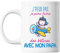 Planetee Mug Bêtises avec Papa Licorne Avion | Tasse famille idée cadeau Humour Mignon pour enfant | Imprimé en France