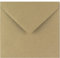 155 x 155 mm quadratische farbige Umschläge für Grußkarten, Hochzeitseinladungen, Basteln, 10 Stück (Kraftpapier), Braun