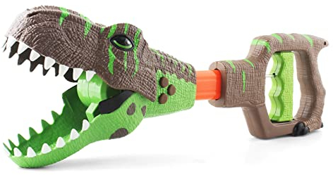 DINOBROS Dinosaur Chomper Toys for Kids with 3 Roar Sounds and Light Dinosaurs Grabber Claw T-Rex Snapper Fun Robot Hand Pincher Dino Game