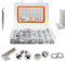 Set di 520 viti a testa esagonale M3 M4 M5 M6, in acciaio inox, viti a testa bombata e dadi