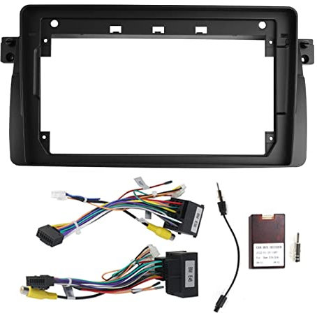 sound-way - Kit Montaje Autoradio, Marco 9 Pulgadas Radio para Coche, Adaptador Compatible con BMW 3 Series (E46) 1998-2005