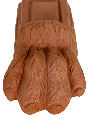 Biscottini Lot de 8 soucoupes en terre cuite 14 x 6,5 x 8,5 cm fabriquées en Italie - Soucoupes pour pot de fleurs d'intérieur et d'extérieur - Grands pots de fleurs d'extérieur - Pieds de pot de