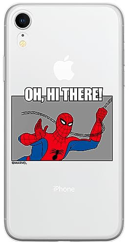 ERT GROUP mobile phone case for Iphone XR original and officially Licensed Marvel pattern Spider Man 032 optimally adapted to the shape of the mobile phone, partially transparent
