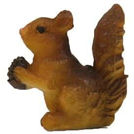FADEDA Eichhörnchen/Höhe:2 cm/handbemalt/detailgetreue Krippen Figuren - Weihnachten Tisch Dekoration Krippe Zubehör