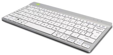 R-Go Tools Compact Break Ergonomic Keyboard, QWERTY (ND), W128444820 (Keyboard, QWERTY (ND), Bluetooth, White)