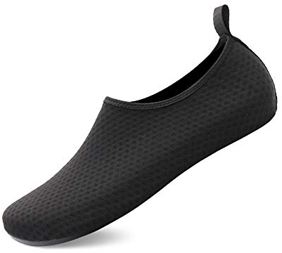 GOODSALEOK Scarpe Mare Scoglio Barefoot Uomo Calzini Piscina Yoga Surf Spiaggia Corsa Sport Acquatici Traspirante Scarpe Jacquard a Pois Nero 40/41