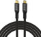 PfirstDa Cavo Thunderbolt 4 Da 0.5m, Cavo USB4 40Gbps, Supporta Video 8K@60Hz/4K@120Hz, Compatibile Con Thunderbolt 3/USB4 Per Laptop, MacBook, Display Mac Studio, Switch