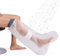 COMFYTHERA Grande housse imperméable pour plâtre de jambe pour douche et plaie des pieds, sac de douche étanche pour chirurgie de la cheville, brûlures de pieds réutilisable, garde les plaies au sec
