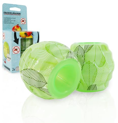 Trampa para Moscas. En Especial para Las Moscas de la Fruta - Pack de 4 atrapamoscas - Trampa ecológica de Alta eficacia para Cocina e Interior - hasta 3 semanas