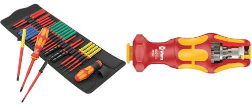 Wera 05006617001 Kraftform Kompakt VDE Big Pack 1, 26 pièces & 05057481001 Tournevis à boîte de vitesses Turbo 827 T i Kraftform