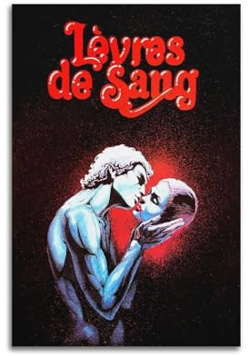 nzzmy Lips of Blood Poster, Vintage-Kunst, Raumdekoration, ästhetische Schlafzimmerdekoration, Leinwandposter für Schlafzimmer, 20 x 30 cm, ungerahmter Stil