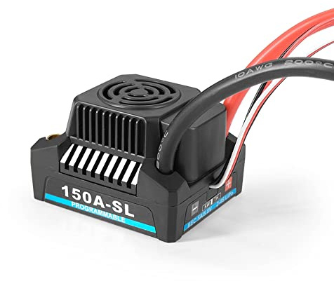 Hztuang Controller di Velocità Elettronico Senza Spazzole 150A (ESC) per Auto per Ricambi Auto 1/8 RC