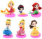 Princess Cake Topper, Glitter Prinzessin Kuchen Deko, Happy Birthday Tortendeko, Geburtstags Party liefert Ornamente Cake Topper Party Dekoration Lieferungen Kinder - 6pcs