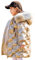 linboo Enfant Manteau Fille Doudoune à Capuche Fourrure Chaud Veste D'Hiver Matelassé Blouson Parka Vêtement D'extérieur Coupe Vent, Doré, 6 ans(Taille du fabricant: 120)