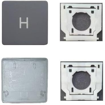 Replacement H Keycap Keys and Hinges Compatible for Surface Laptop 3/4/5/6/7 13.5/15inch 1867 1868 1872 1873 1950 1951 1952 1953 2033 2036 Keyboard H Key Cap (Dark Grey)