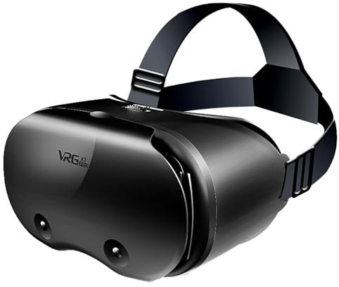 NUMNBE Auriculares 3D VR - Gafas VR con Lentes antiazules, Auriculares de Realidad Virtual con Ajuste de 58 a 75 mm universales para teléfonos de 5 a 7 Pulgadas