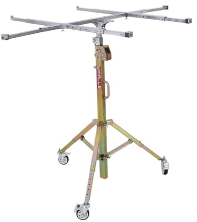 Plattenheber Trockenbau Stahl-Trockenbauplattenheber mit Teleskoparm und Feststellbarer Rolle, Höhenverstellbarer Trockenbau-Hebebock, Arbeitssparender Werkzeugwagen für Gipskartonplatten 3 3,5 4,0 m(