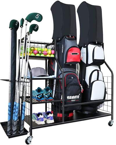 yamato Golf Club Organiser and Storage Rack - Golf Storage Rack Organiser for Golf Club Storage