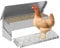 Eikuavons Mangeoire automatique pour animaux de compagnie avec couvercle en acier inoxydable, 5 kg, 1 distributeur automatique de nourriture pour poules, design antidérapant et inclinaison intérieure