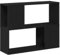 vidaXL Rechteckiger TV Stand in schwarzer Eiche | Offenes Regaldesign | Holzwerkstoff | Modernes Möbel für Wohnzimmer und Unterhaltungszentrum | Medienkonsole | Holzeinheit