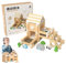 Bausteine aus Holz, pädagogisches Spielzeug für Holzhäuser, Uni-Spiele für Kindheit, kreative Architektur- und Phantasieaktivitäten für Kindergarten, Spielräume und Räume